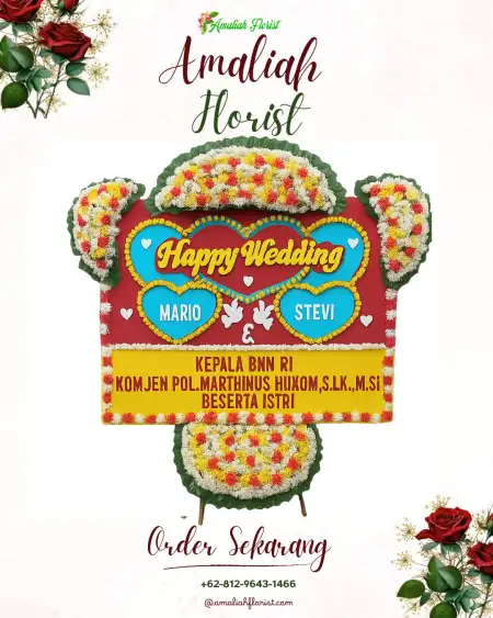 Papan Bunga Pernikahan Ginanjar